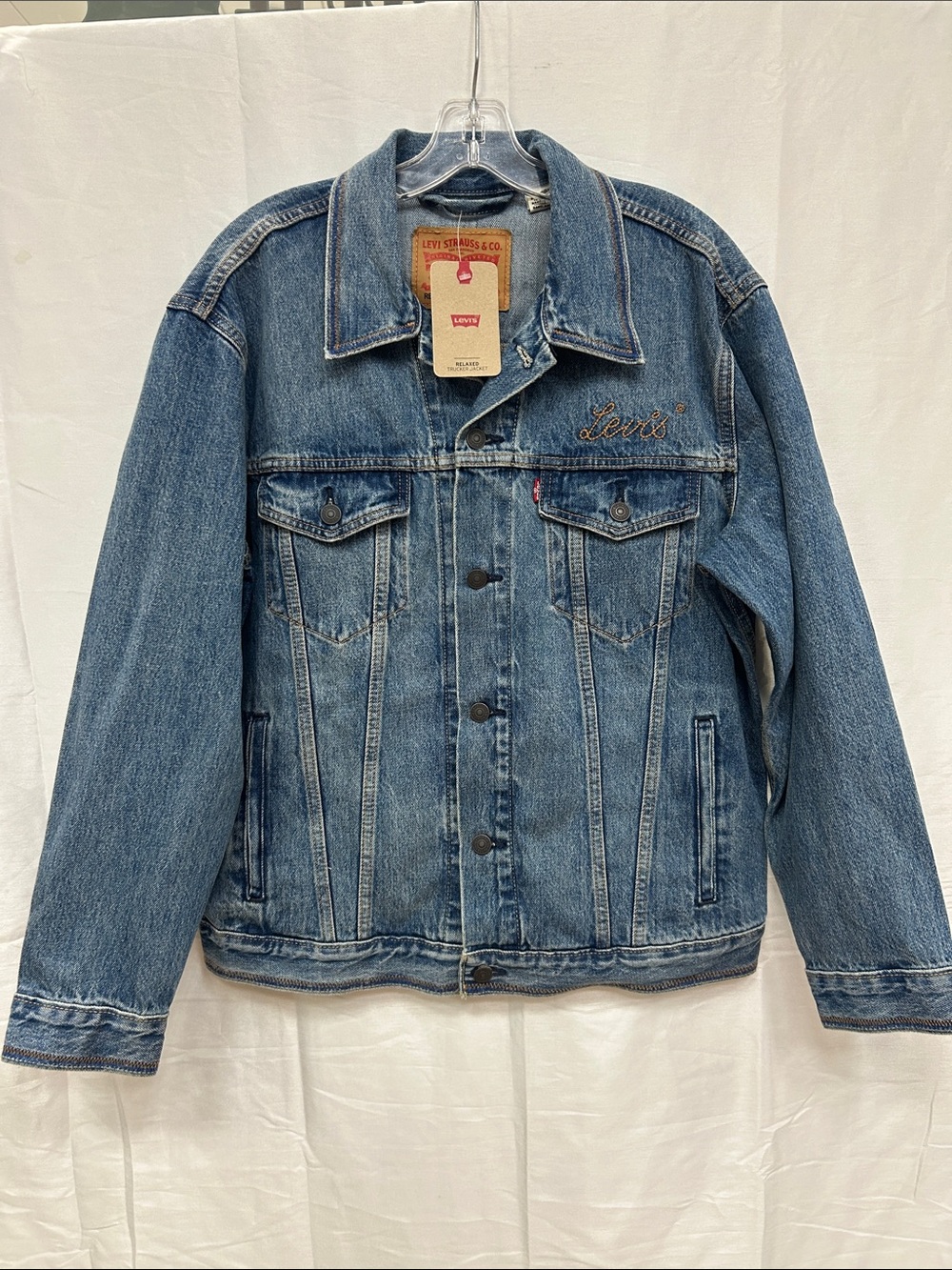 Levi's Blue Relaxed Trucker Jacket NWT Size: Medium
